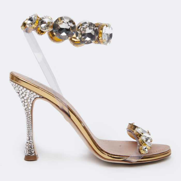 diamond embellished sandals