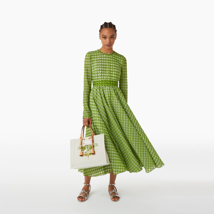 Green dress in macramé and tulle - Giambattista Valli Paris