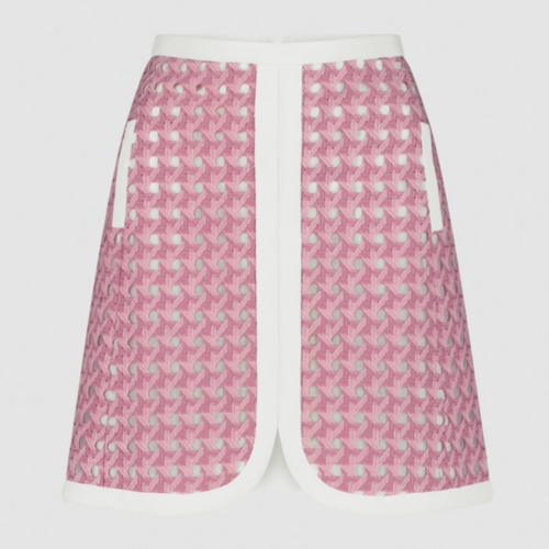 Pink Treillage Short Skirt