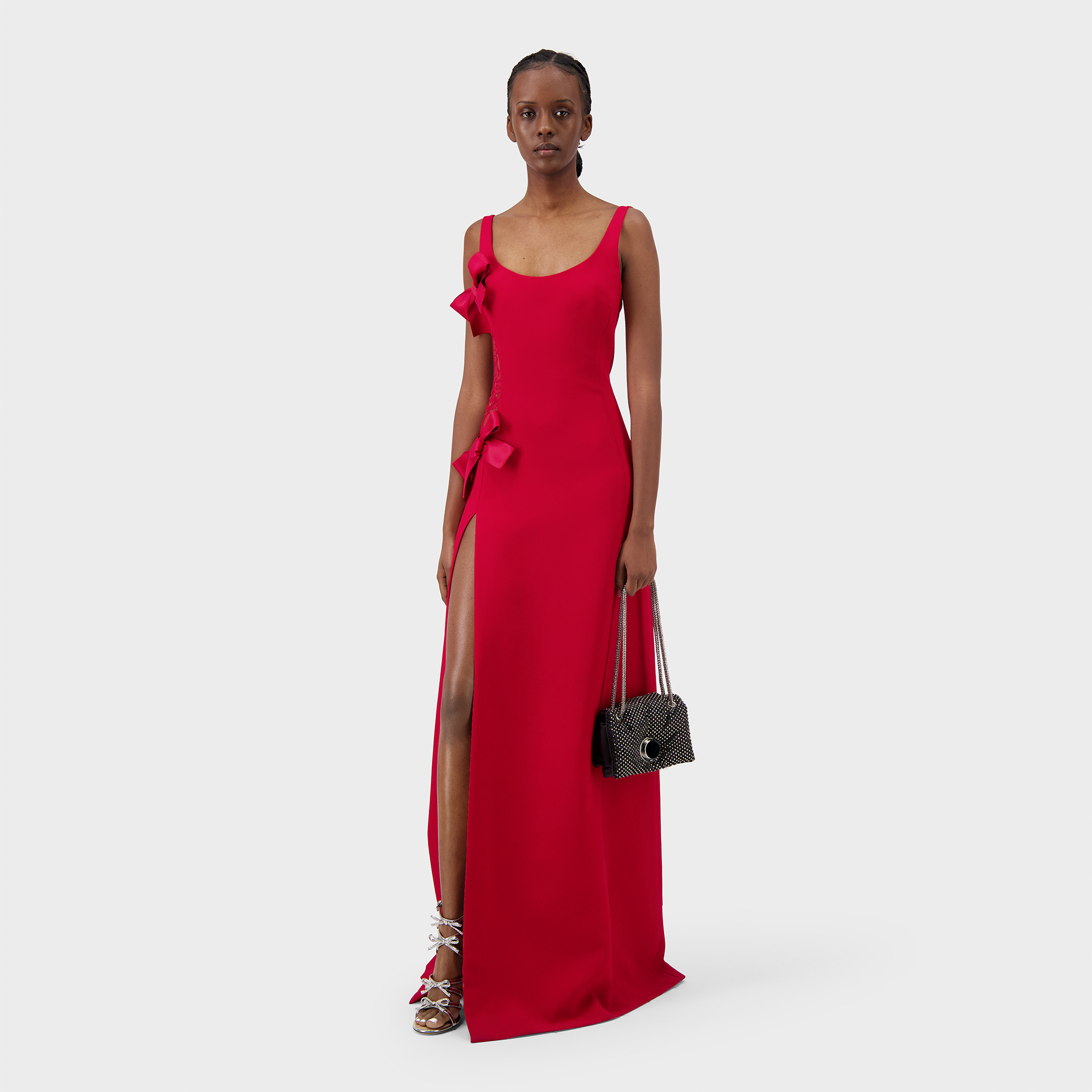 Robe De Soirée/poche Oversize En Laine Noire - Giambattista Valli - Taille L - Occasion Très Bon état