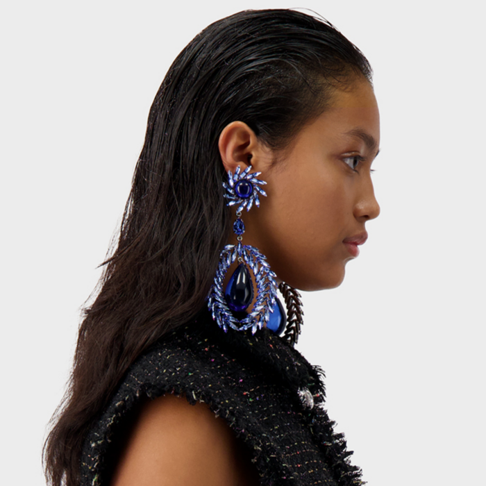 Dark blue earrings Giambattista Valli Paris Haute Couture