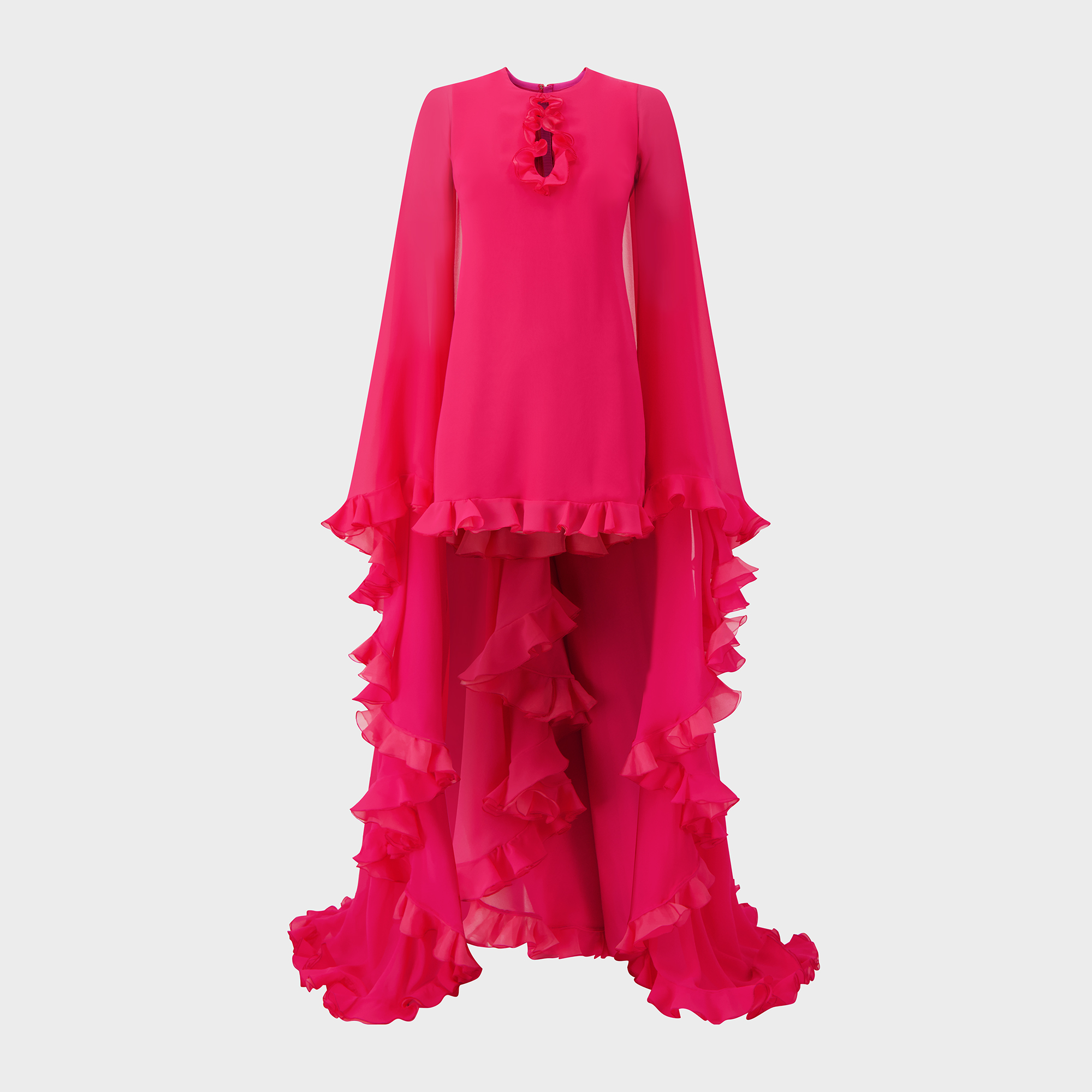 Giambattista Valli Saint-Rémy silk cape dress - Pink