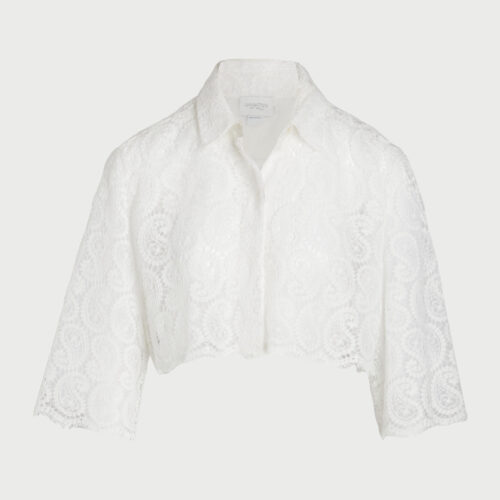 Giambattista Valli logo-embroidered duchess-satin top - Brown