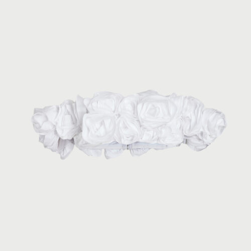 Crop top blanc avec des roses