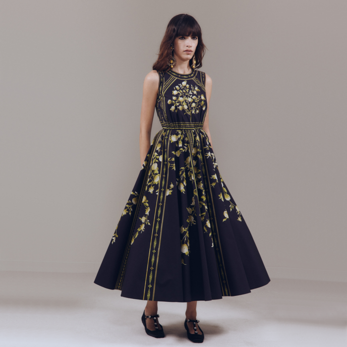 Papier Peint black popeline midi dress - Giambattista Valli Paris  