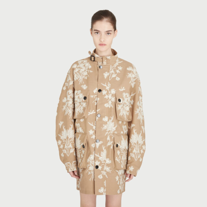 Botanical Beige coat Giambattista Valli Paris Haute Couture