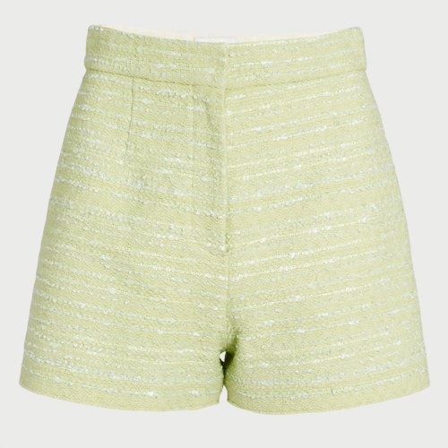 Shorts in tweed Lime