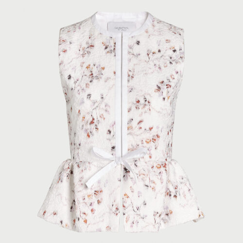 Gilet jacquard svasato senza maniche