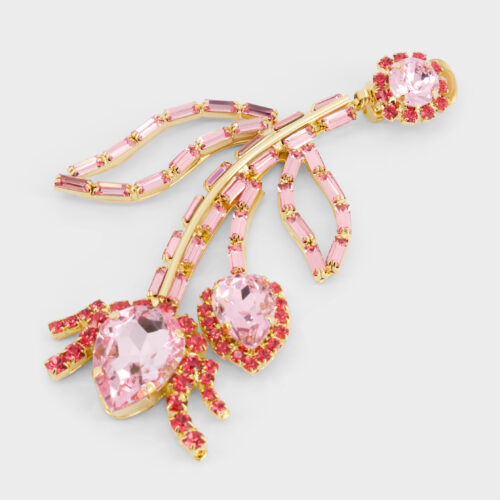 Orecchini con cristalli rosa pallido