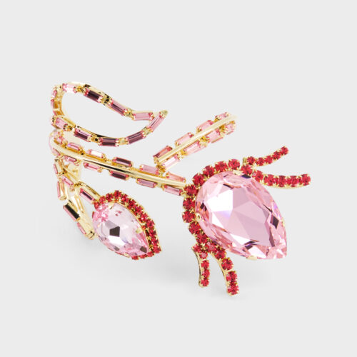 Bracciale con cristalli rosa pallido