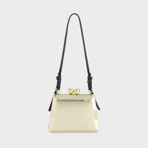 Borsa Clutch in metallo dorato