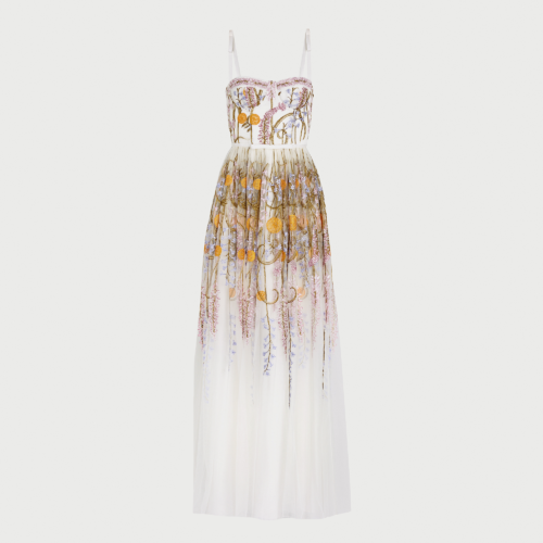 Gonna lunga in tulle ricamato Marigold Bouquets