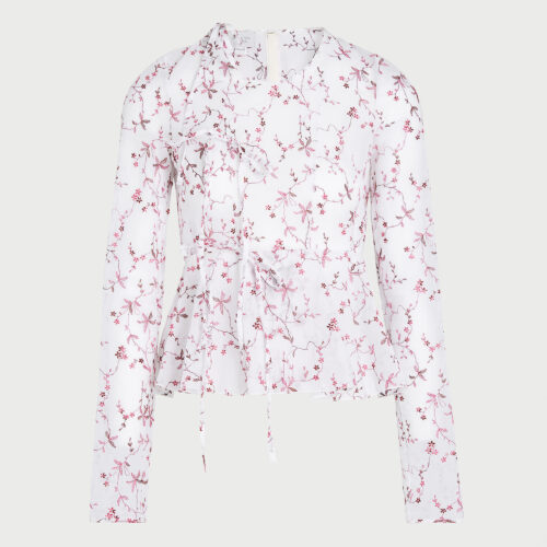 Blusa avorio ricamata Ramage.