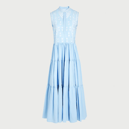 Abito blu in popeline Poppy Lamé