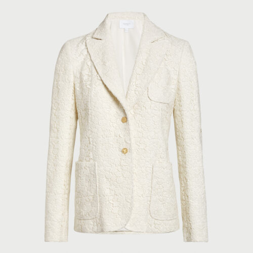 Ivory daisies macramé jacket