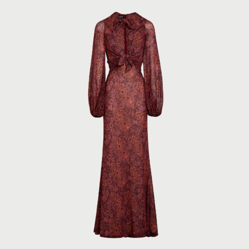 Robe longue Paisley Field en coton