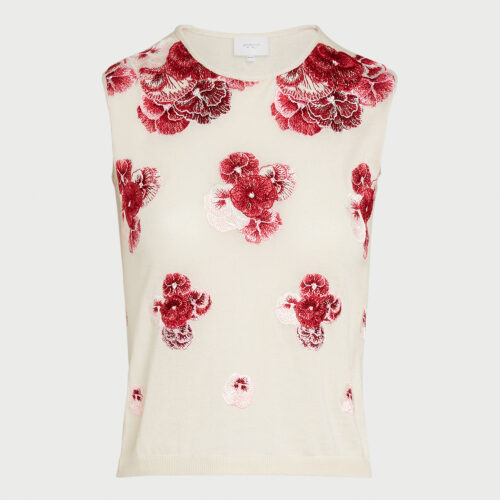 Débardeur en cachemire Ruby Pansies