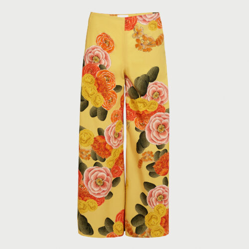 Pantalon large en popeline Blossoms