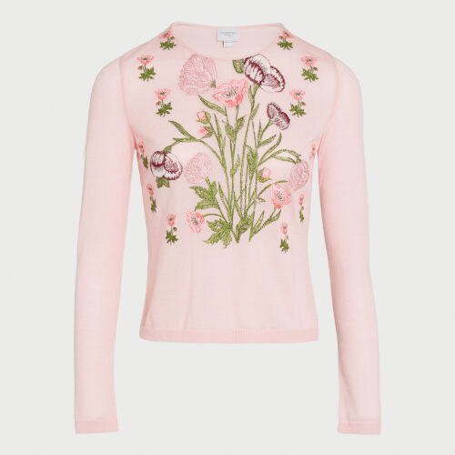 Haut rose en cachemire Anémones