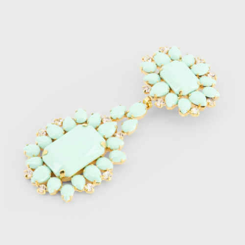 Boucles d’oreilles en cristaux bleu pastel